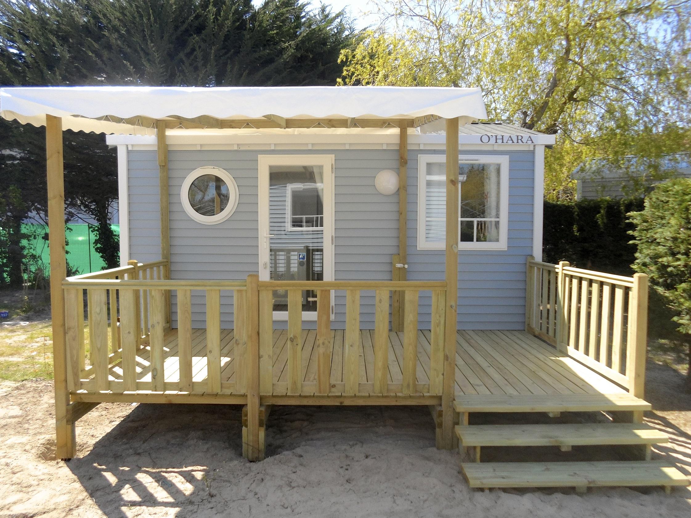 Mobil-home Confort 18m² (1 chambre) + TV + terrasse